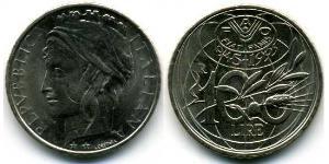 100 Lira Italy Copper/Nickel 