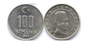 100 Lira Turquie (1923 - ) Cuivre/Nickel 