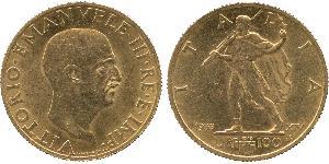100 Lira Kingdom of Italy (1861-1946) Gold Vittorio Emanuele III (1869 - 1947)