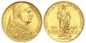 100 Lira Vatican (1926-) Gold Pope Pius XI (1857 - 1939)
