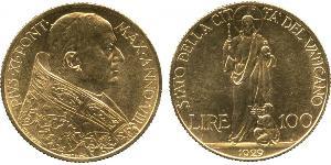 100 Lira Vatican (1926-) Gold Pope Pius XI (1857 - 1939)
