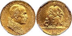 100 Lira Vatikan (1926-) Gold Pius XII  (1876 - 1958)