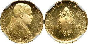 100 Lira Vatikan (1926-) Gold Pius XII  (1876 - 1958)