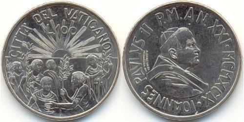 100 Lira Vatikan (1926-) Kupfer/Nickel John Paul II (1920 - 2005)