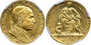 100 Lira Vatican (1926-) Or Pie XII (1876 - 1958)