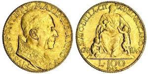 100 Lira Vatican (1926-) Or Pie XII (1876 - 1958)