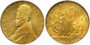 100 Lira Estados Pontificios (752-1870) Oro 