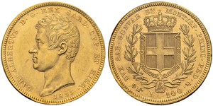 100 Lira Italian city-states Oro 
