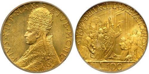 100 Lira Stato Pontificio (752-1870) Oro 