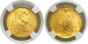 100 Lira Vaticano (1926-) Oro Pope Pius XI (1857 - 1939)