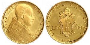 100 Lira Vaticano (1926-) Oro Papa Pio XII (1876 - 1958)
