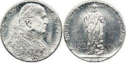 100 Lira Estados Pontificios (752-1870) Plata 
