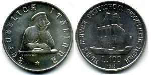 100 Lira Italia Plata 