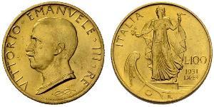 100 Lira Italie Platine/Or Vittorio Emanuele III (1869 - 1947)