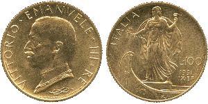 100 Lira Italy Platinum/Gold Vittorio Emanuele III (1869 - 1947)