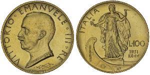 100 Lira Italy Platinum/Gold Vittorio Emanuele III (1869 - 1947)