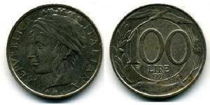 100 Lira Italia Rame/Nichel 