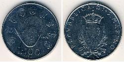 100 Lira San Marino (301 - ) Rostfreier Stahl 