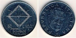 100 Lira Italien Stahl 