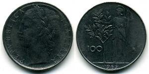 100 Lira Italien Stahl 