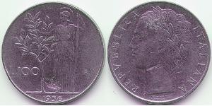100 Lira Italy Steel 