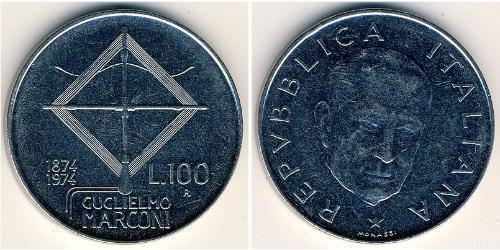 100 Lira Italy Steel 