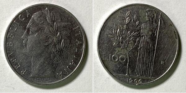 100 Lira Italy Steel 