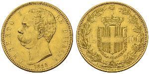 100 Lira 意大利王國 (1861-1946) 金 Umberto I (1844-1900)