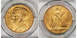 100 Lira 意大利王國 (1861-1946) 金 Vittorio Emanuele III (1869 - 1947)
