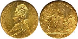 100 Lira 教皇国 (754 - 1870) 金 