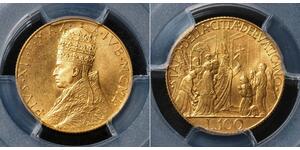 100 Lira 教皇国 (754 - 1870) 金 