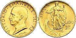 100 Lira 意大利 金/Platinum Vittorio Emanuele III (1869 - 1947)