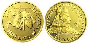 100 Litas Litauen (1991 - ) Gold 