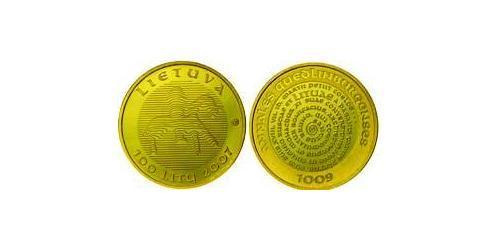 100 Litas Lithuania (1991 - ) Gold 