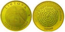 100 Litas Lituania (1991 - ) Oro 