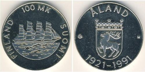 100 Mark Finlande (1917 - ) Argent 
