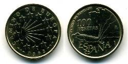 100 Peseta Regno di Spagna (1976 - ) Alluminio/Bronzo 