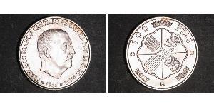 100 Peseta Espagne franquiste (1936 - 1975) Argent Francisco Franco(1892 – 1975)
