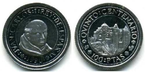 100 Peseta Regno di Spagna (1976 - ) Argento 