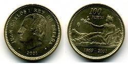 100 Peseta Kingdom of Spain (1976 - ) Bronze/Aluminium 