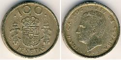 100 Peseta Kingdom of Spain (1976 - ) Bronze/Aluminium Juan Carlos I of Spain (1938 - )