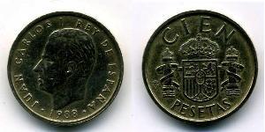 100 Peseta Kingdom of Spain (1976 - ) Bronze/Aluminium Juan Carlos I of Spain (1938 - )