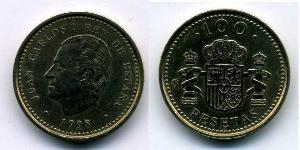 100 Peseta Kingdom of Spain (1976 - ) Bronze/Aluminium Juan Carlos I of Spain (1938 - )