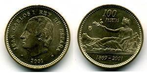 100 Peseta Reino de España (1976 - ) Bronze/Aluminium 