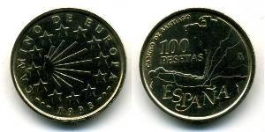 100 Peseta Royaume d’Espagne (1976 - ) Bronze/Aluminium 
