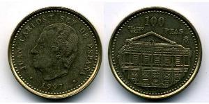 100 Peseta Reino de España (1976 - ) Kupfer/Zink/Nickel 