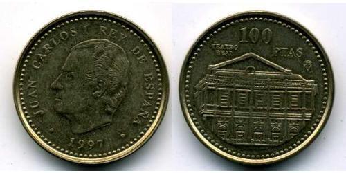 100 Peseta Reino de España (1976 - ) Níquel/Cobre/Zinc 