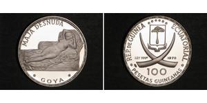 100 Peseta Equatorial Guinea Plata 