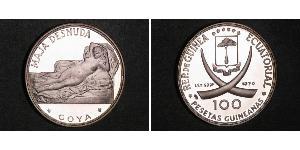 100 Peseta Equatorial Guinea Plata 