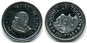 100 Peseta Reino de España (1976 - ) Plata 